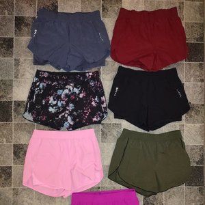 batch of 7 Women's Avia high rise running shorts with bike liners - XL (16-18)